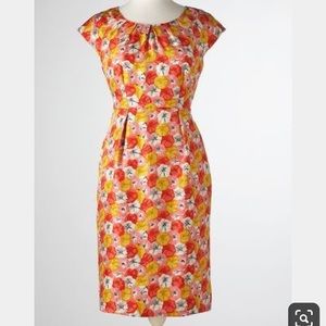 Boden silk floral dress size 8L